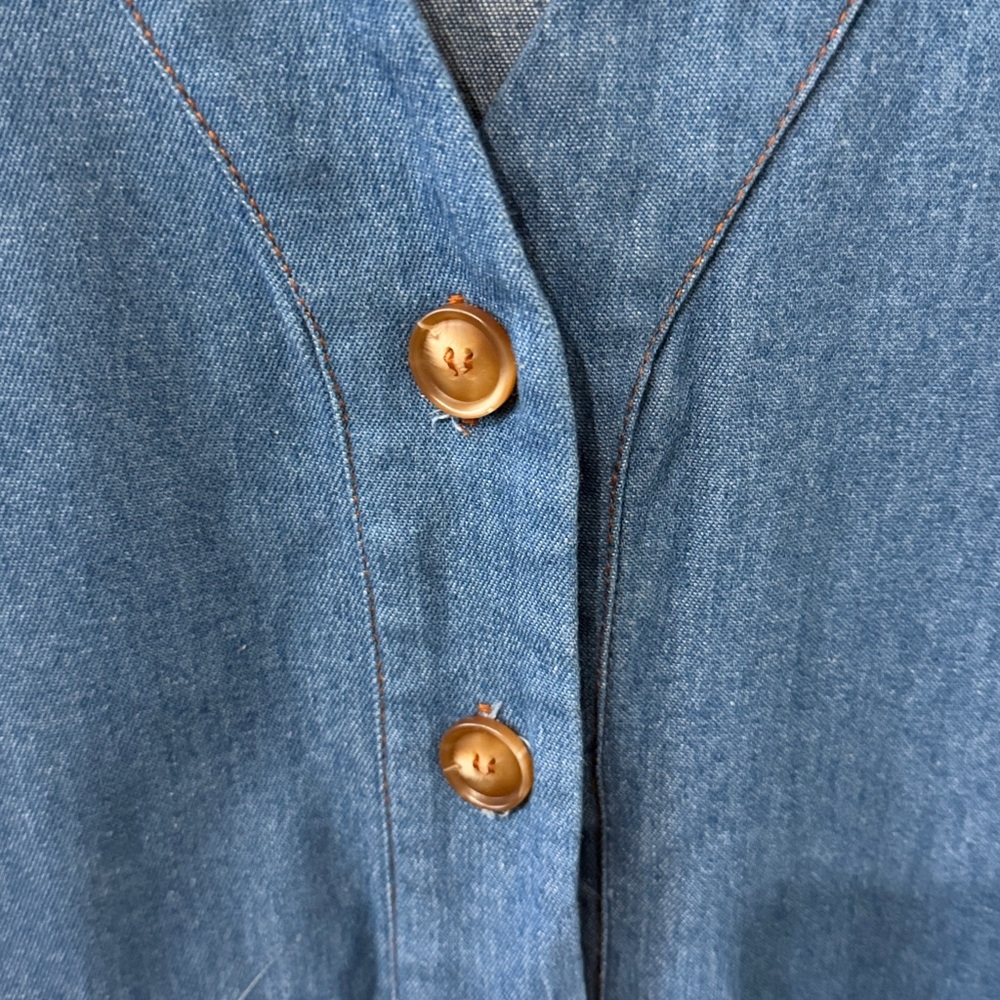 FRENCH Blue Button-Up Jumpsuit - Picture 4 of 9